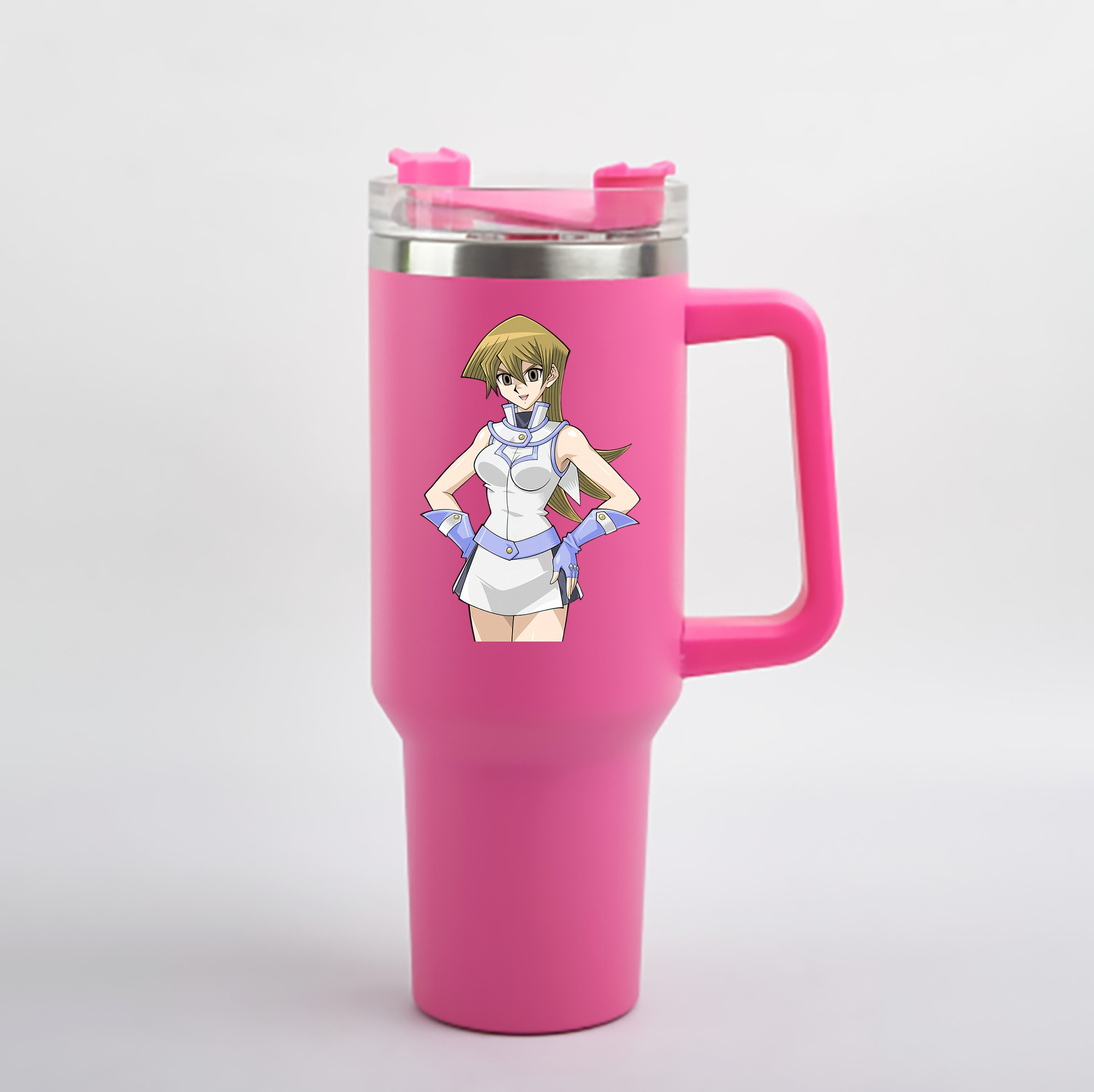 （画像用） 遊☆戯☆王 Yu-Gi-Oh! 1200mL車用タンブラー - クリスタルステッカー（プラスチックストロー付き）